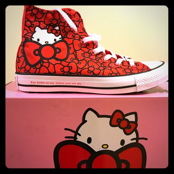 red hello kitty converse